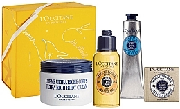 Fragrances, Perfumes, Cosmetics Set - L'Occitane Shea Butter Body Box (b/cr/200ml + h/cr/75ml + b/oil/75ml + soap/50g + box)