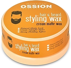 Fragrances, Perfumes, Cosmetics Hair & Beard Styling Wax - Morfose Ossion Cream Matte Styling Wax For Hair & Beard