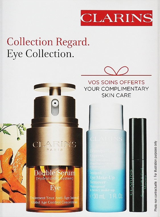 Set - Clarins Eye Collection Kit (serum/20ml + mascara/3ml + remover/30ml) — photo N1