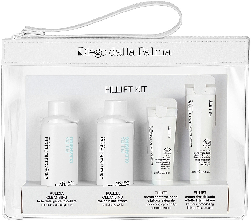 Set - Diego Dalla Palma Fillift Travel Kit (f/milk/50ml + tonic/50ml + cr/5ml + f/cr/15ml + bag) — photo N1