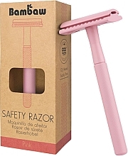 Razor with Refill Blade, light pink - Bambaw Safety Razor — photo N1