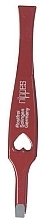 Fragrances, Perfumes, Cosmetics Straight Tweezers, Red, 8 cm - Nippes Solingen Tweezer 749