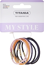Fragrances, Perfumes, Cosmetics Elastic Hair Ties, 4,5 cm, 8 pcs, multicolor - Titania