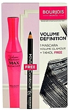 Fragrances, Perfumes, Cosmetics Set - Bourjois Paris Mascara Volume Glamour Max Kit (mascara/10ml + eye/pencil/1.14g)