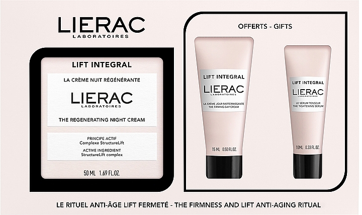 Set - Lierac Lift Integral (night/cr/50ml + day/cr/15ml + serum/10ml) — photo N1