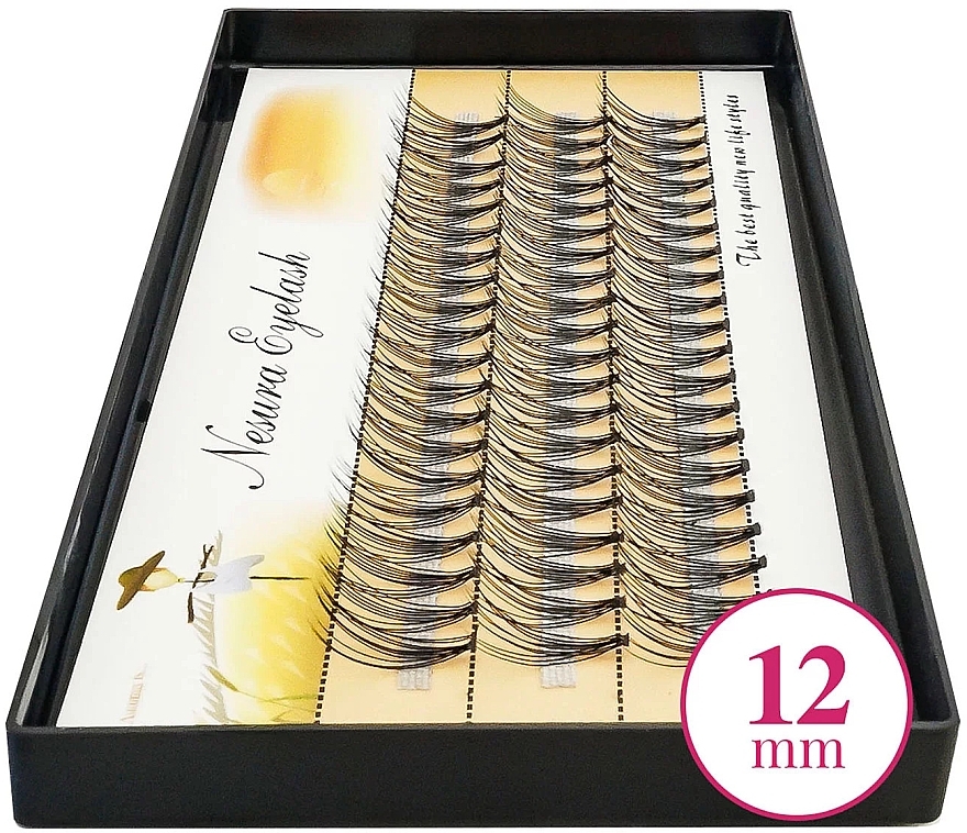 Lash Individuals, C, 12 mm - Clavier Nesura Eyelash — photo N3