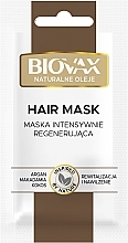 Fragrances, Perfumes, Cosmetics Natural Oils Hair Mask - Biovax Natural Hair Mask Intensive Regenerat Travel Size