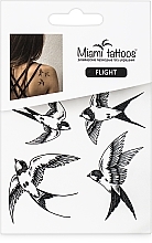 Fragrances, Perfumes, Cosmetics Black Temporary Tattoo - Miami Tattoos Flight (mini size)