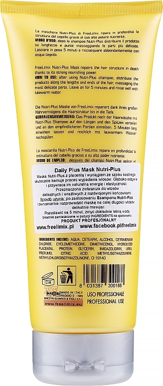 Repairing Hair Mask - Freelimix Daily Plus Nutri-Plus Shampoo Mask — photo N2