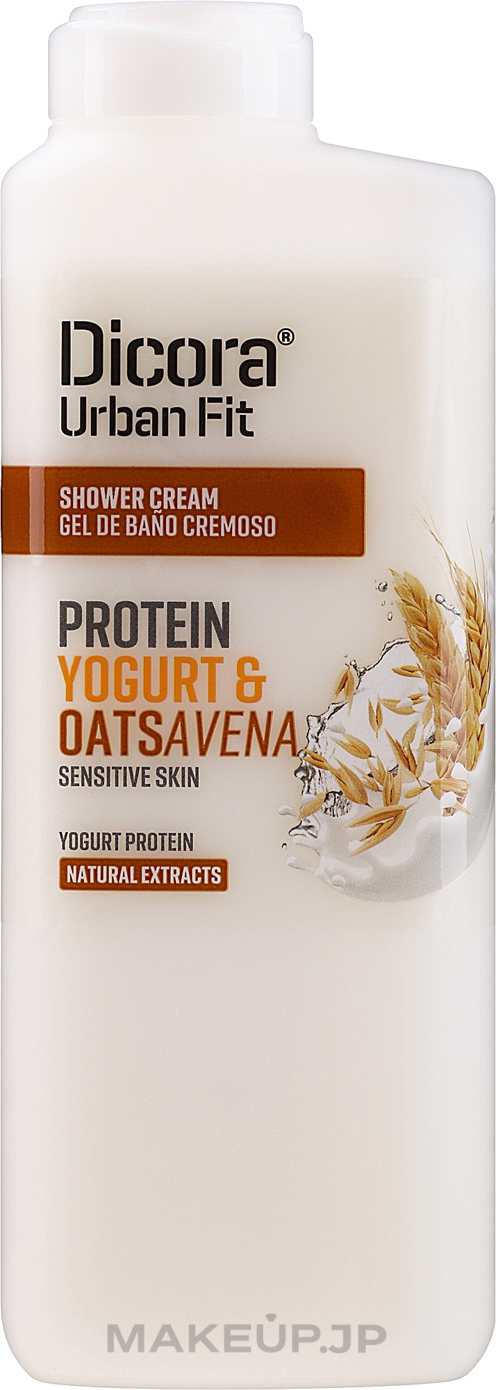 Cream Shower Gel "Protein Yoghurt & Oat" - Dicora Urban Fit Shower Cream Protein Yogurt & Oats Avena — photo 400 ml