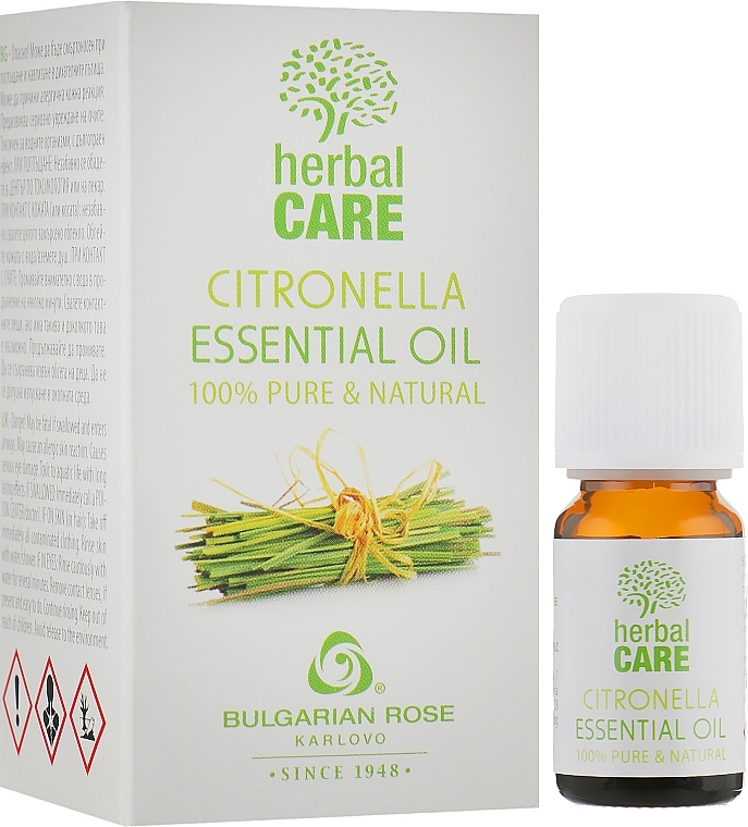 Essential Oil "Citronella" - Bulgarian Rose Herbal Care Essential Oil — photo N1