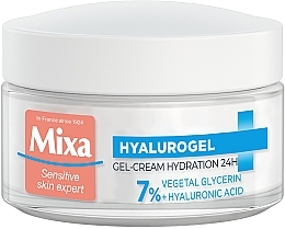 Moisturizing Facial Cream Gel with Hyaluronic Acid & Glycerin for Normal & Sensitive Skin - Mixa Hydrating Hyalurogel Intensive Hydration — photo N3