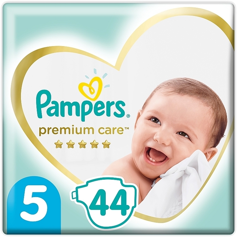 Premium Care Diapers, size 5 (junior), 11-16 kg, 44 pcs - Pampers — photo N1
