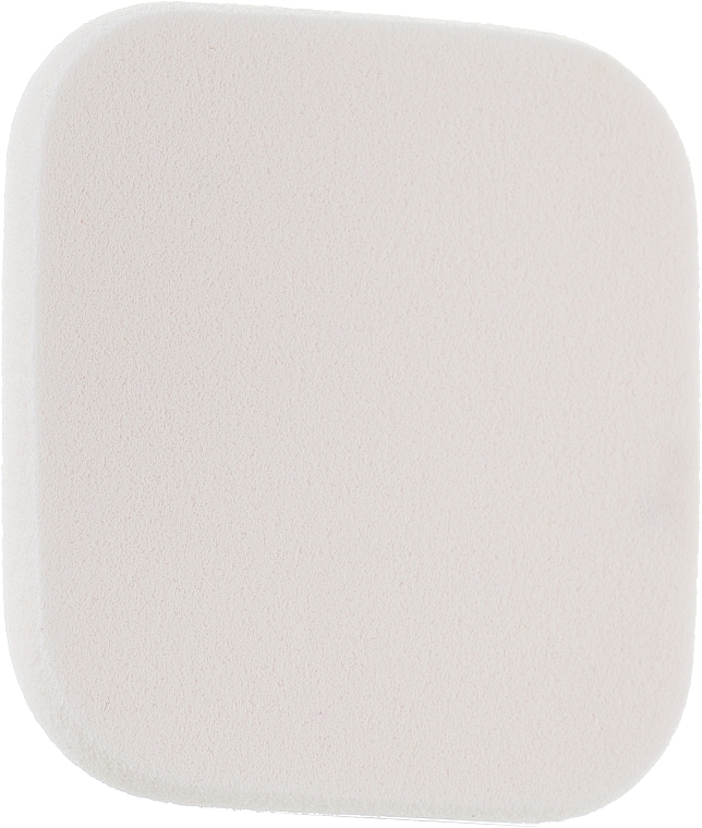 Rubberized Makeup Sponge "Rhombus", SP-106, white - Silver Style — photo N1