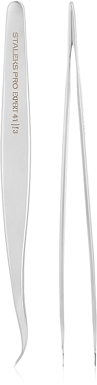 Professional Eyelash Tweezers - Staleks Expert 41 Type 3 — photo N1