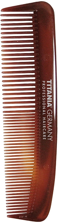 Men Pocket Hair Comb, 12,5cm, brown - Titania Havannah — photo N1