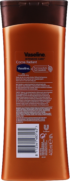 Moisturising Body Lotion - Vaseline Intensive Care Cocoa Radiant Lotion — photo N4