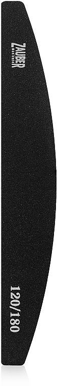 Oval Nail File, black, 120/180, 03-006F - Zauber — photo N1