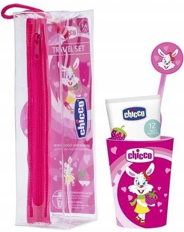 Oral Care Set, pink - Chicco Pink Oral Hygiene Set — photo N2