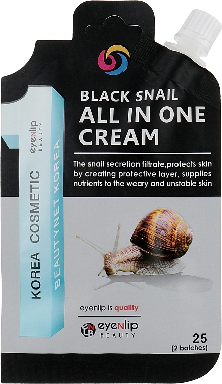 Repairing Black Snail Cream - Eyenlip Black Snail All In One Cream — photo N1