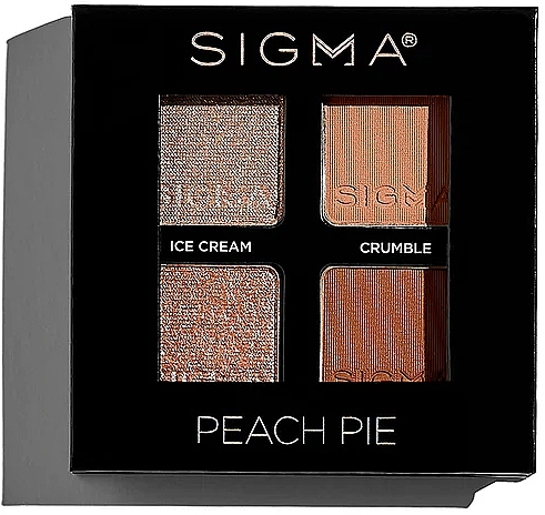 Eyeshadow Palette - Sigma Beauty Peach Pie Eyeshadow Quad — photo N3