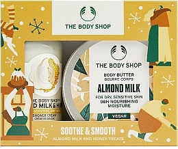 Fragrances, Perfumes, Cosmetics Body Care Set - The Body Shop Soothe & Smooth Almond Milk & Honey Treats (sh/cr/60ml + b/cr/50ml)