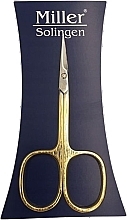 Fragrances, Perfumes, Cosmetics Cuticle Scissors, gold/silver, length 9 cm - Miller Solingen