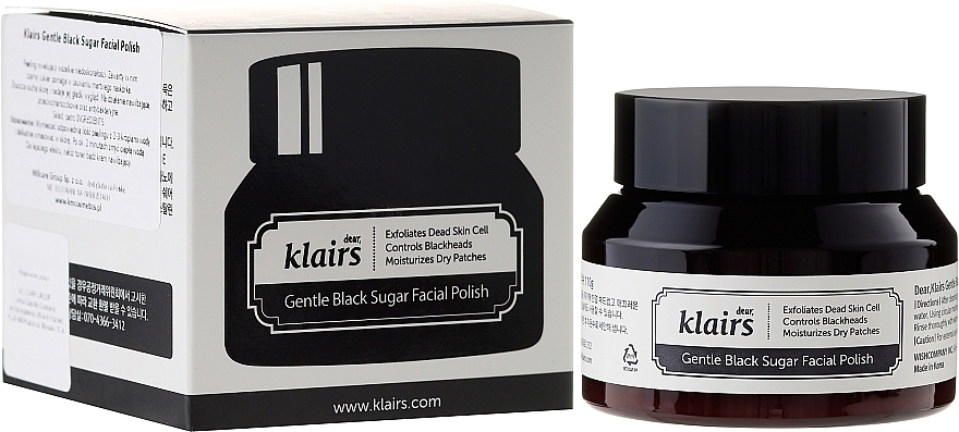 Moisturizing Face Peeling - Klairs Gentle Black Sugar Facial Polish — photo N1