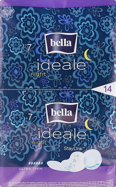 Ideale Night StayDrai Sanitary Pads, 14 pcs - Bella — photo N1