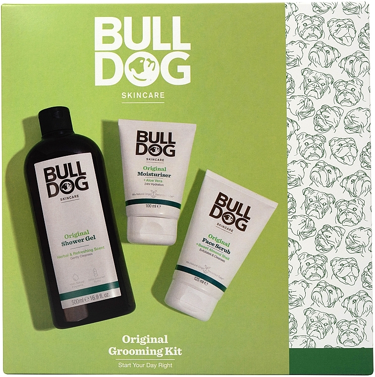 Set - Bulldog Skincare Original Grooming Kit (sh/gel/500ml + f/cr/100ml + f/scr/125ml) — photo N1