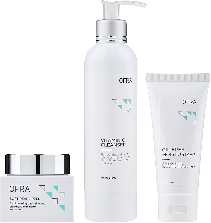 Set - Ofra Combination Skin Solution Trio (f/peel/60ml + f/cr/50ml + clencer/240ml) — photo N1