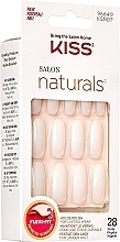 False Nails with Glue Set, natural - Kiss Nails Naturals — photo N4