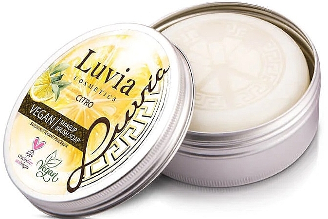 Brush Cleansing Soap 'Citrus' - Luvia Cosmetics Brush Soap — photo N1