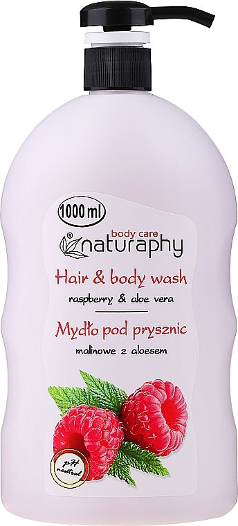 Raspberry & Aloe Vera Hair & Body Wash - Naturaphy Raspberry & Aloe Vera Hair & Body Wash — photo N1