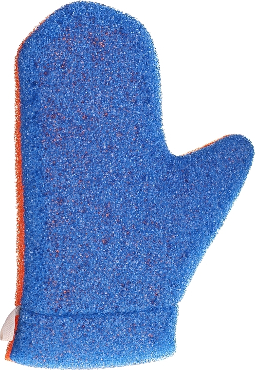 Massage Mitt, 6021, blue-orange - Donegal Aqua Massage Glove — photo N1