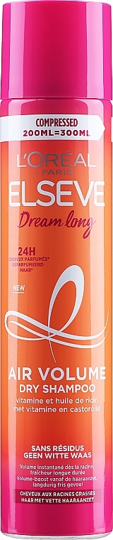 Dry Shampoo for Long Oily Hair - L'Oreal Paris Elseve Dream Long — photo N2