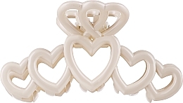 Fragrances, Perfumes, Cosmetics Claw Clip, FA-5677, hearts, milky - Donegal