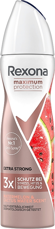 Antiperspirant Deodorant - Rexona Maximum Protection Extra Strong Watermelon & Cactus Water Scent Antiperspirant — photo N1
