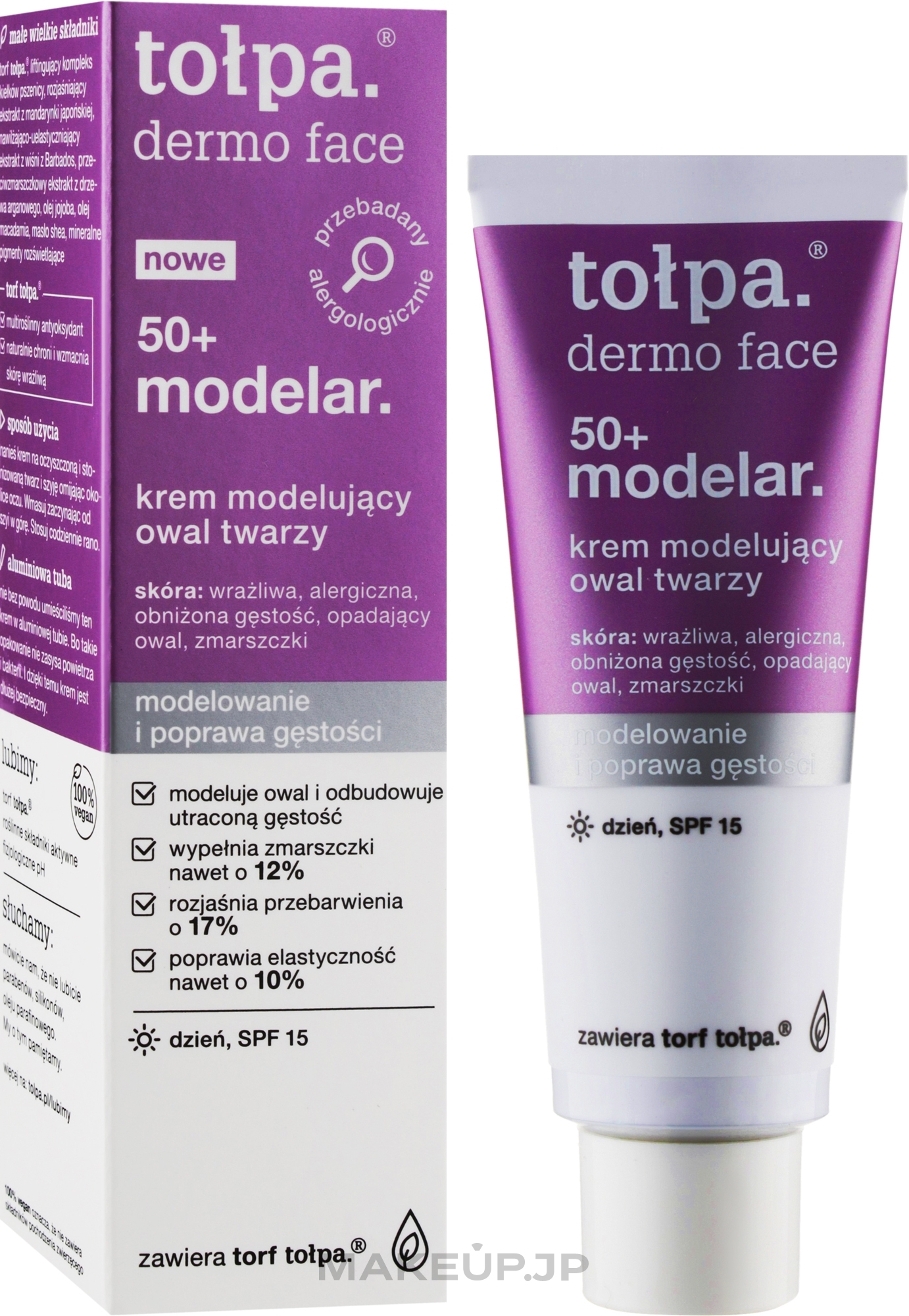 Day Cream for Face - Tolpa Dermo Face Modelar 50+ Day Cream SPF15 — photo 40 ml