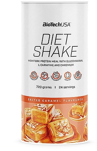 Protein Cocktail "Salted Caramel" - BioTechUSA Diet Shake Salted Caramel Hight Fiber Protein Meal — photo N1