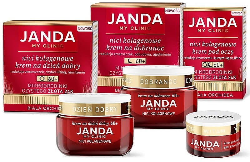 Collagen Threads Set - Janda My Clinic 60+ (day/cr/50ml + night/cr/50ml + eye/cr/15ml)	 — photo N2