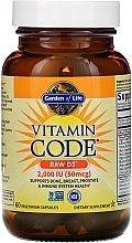 Food Supplement - Garden of Life Vitamin Code Raw D3, 50 mcg — photo N2