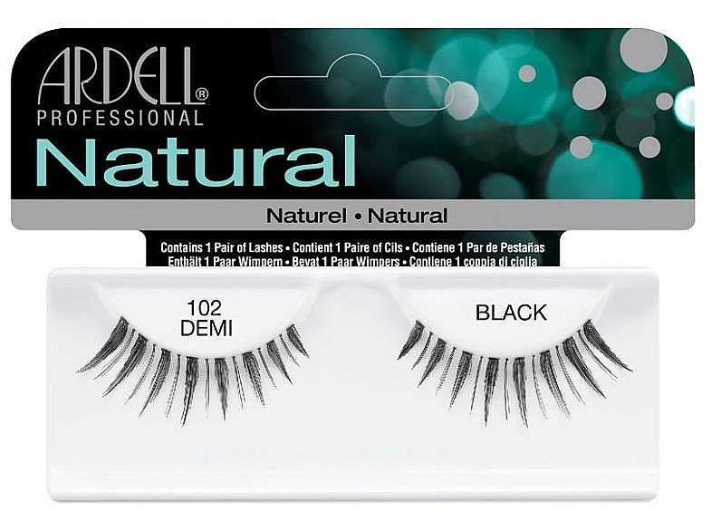 Flase Lashes - Ardell Natural Lashes Demi Black 102 — photo N1