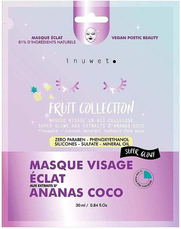 Radiance Face Mask 'Pineapple & Coconut' - Inuwet Face Mask Radiance Pineapple Coconut — photo N1