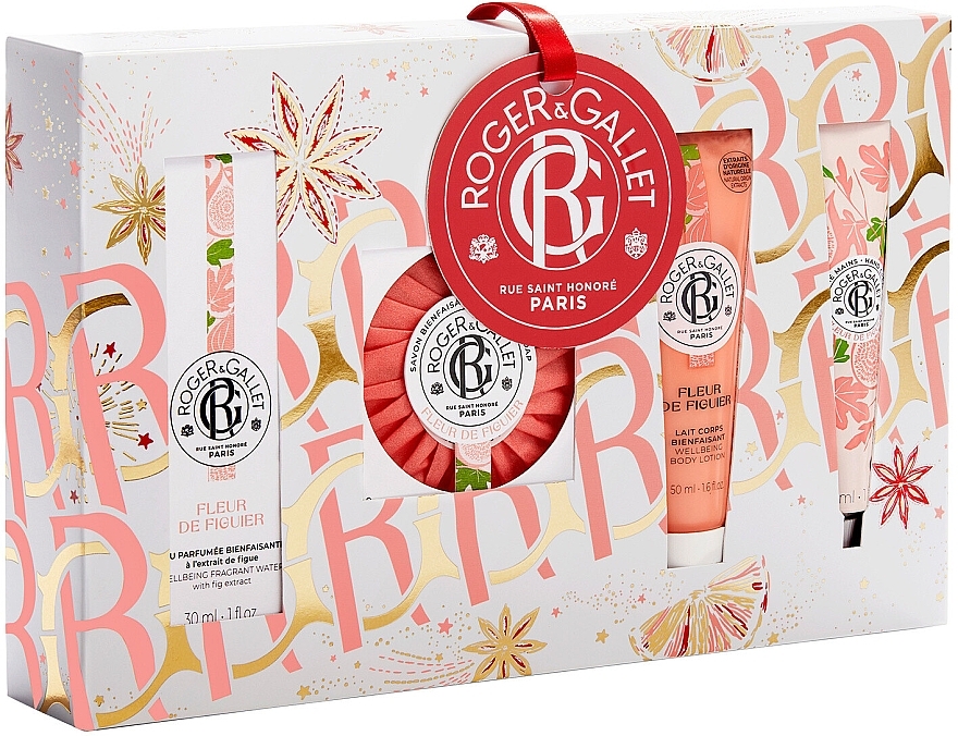 Roger & Gallet Fleur de Figuier Wellbeing - Set (f/water/30ml + soap/100g + b/lot/50ml + h/cr/30ml) — photo N1