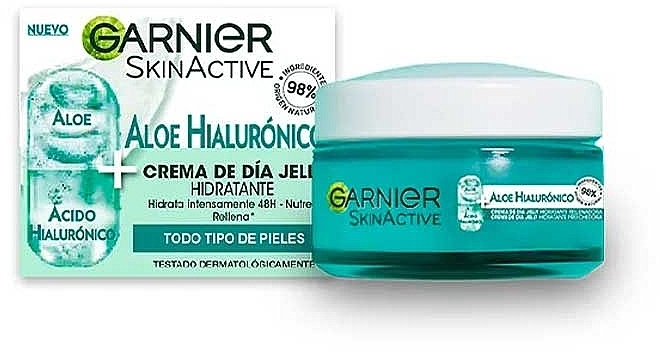 Moisturising Face Gel Cream - Garnier Skin Active Hyaluronic Aloe Moisturizing Jelly Day Cream — photo N2