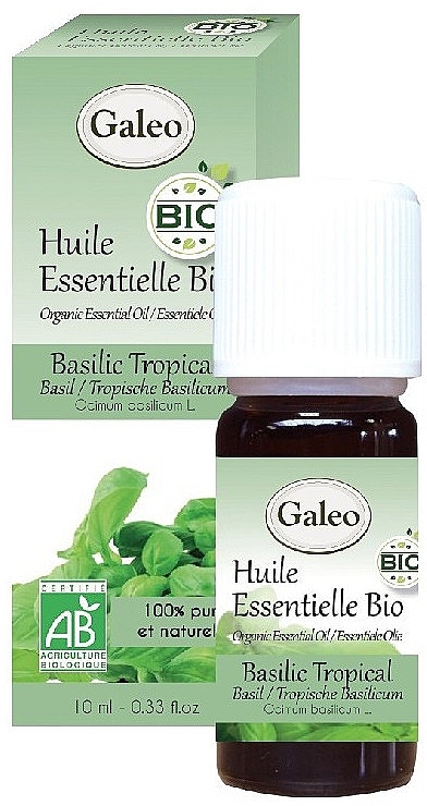 Organic Tropical Basil Essential Oil - Galeo Organic Essential Oil Basilic Tropical — photo N1