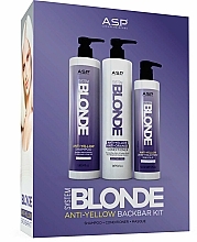 Fragrances, Perfumes, Cosmetics Set - Affinage Salon Professional System Blonde Anti-Yellow Back Bar Kit (sh/1000ml + cond/1000ml + mask/500ml)