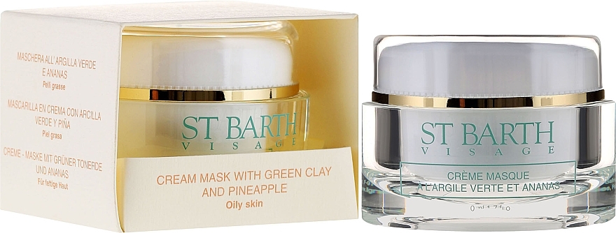 Green Clay and Pineapple Face Cream Mask - Ligne St Barth Cream Mask With Green Clay And Pineapple — photo N1