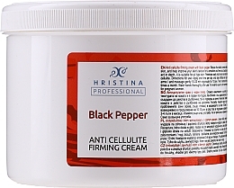 Fragrances, Perfumes, Cosmetics Firming Anti-Cellulite Black Pepper Cream - Hristina Professional Anti Cellulite Firming Cream Black Pepper